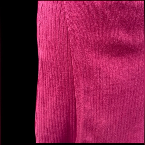 Free People Burgundy A-Line Faux Wrap Skirt Size Small - Picture 4 of 6